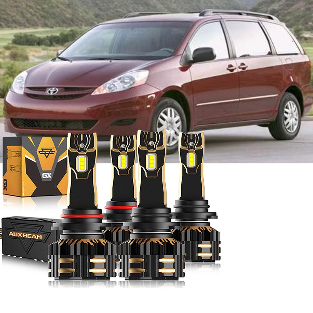 Para Toyota Sienna 2006-2010 9005 9006 Paquete de bombillas LED para faros delanteros