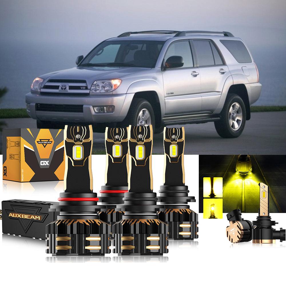 Para Toyota 4Runner 2003-2004 9005 9006 Paquete de bombillas LED para faros delanteros