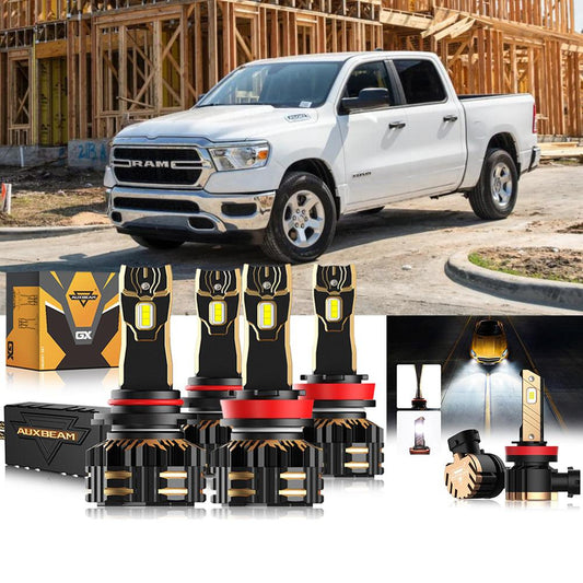 Para 2020 Ram 1500 9005 H11 Paquete de bombillas para faros delanteros LED