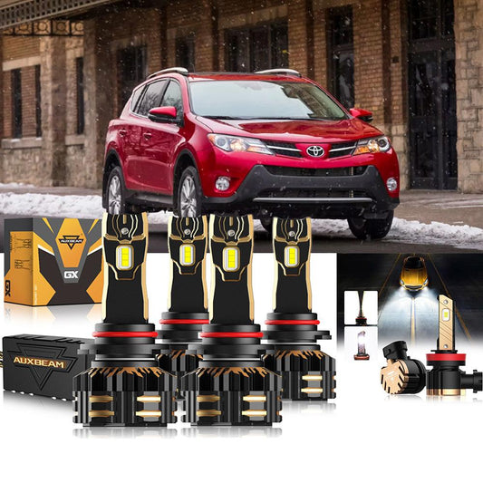 For 2013-2015 Toyota RAV4 9005 LED Headlight Bulbs Bundle