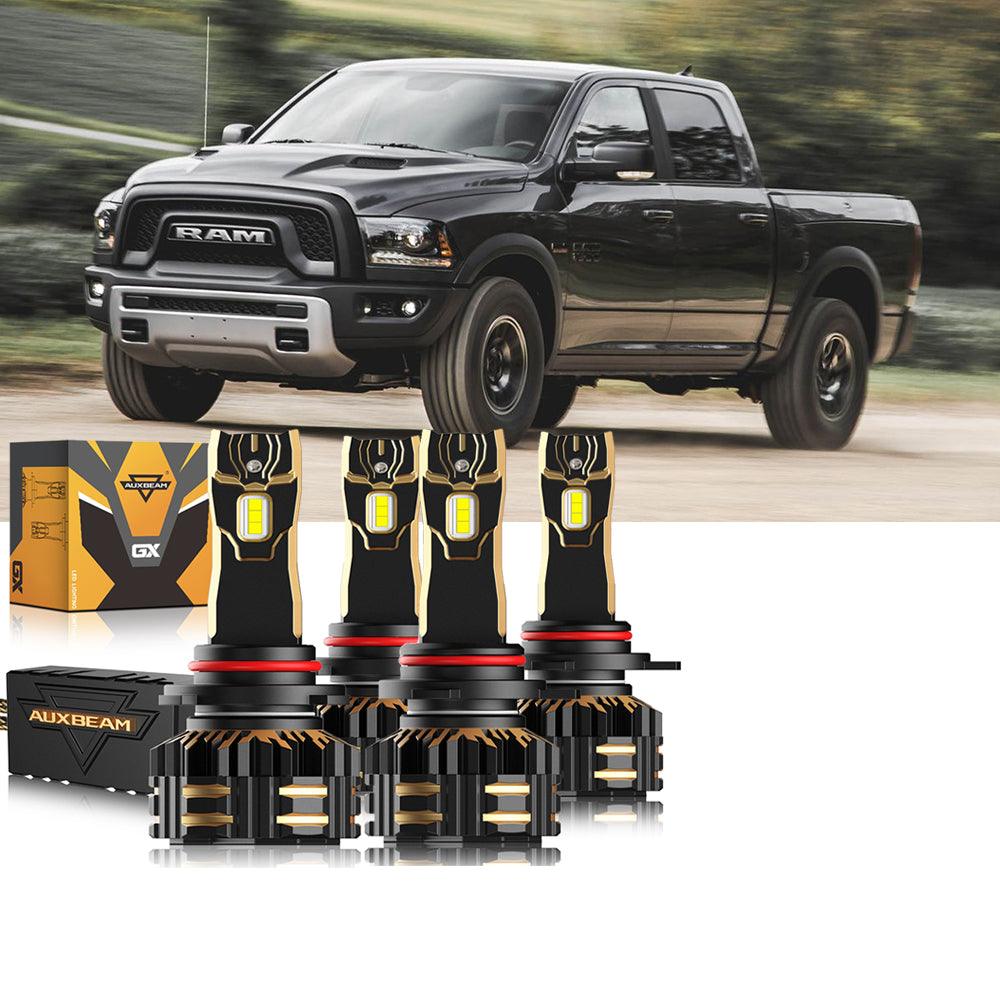 For 2015 Ram 1500 (with projector-type headlights) 9005 9012 LED Headlight Bulbs Bundle