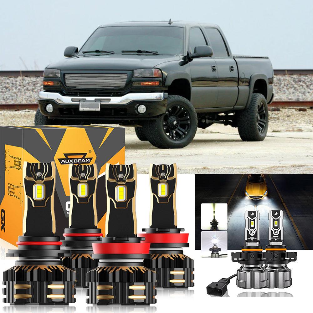 Para GMC Sierra 2500 HD 2007-2014 9005 H11 Paquete de bombillas LED para faros delanteros