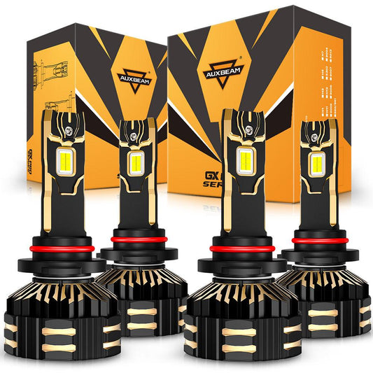 🆕9005+9006 Bombillas LED para faros delanteros 190W 35000LM Serie GX-PRO 6500K Blanco frío | 4 bombillas