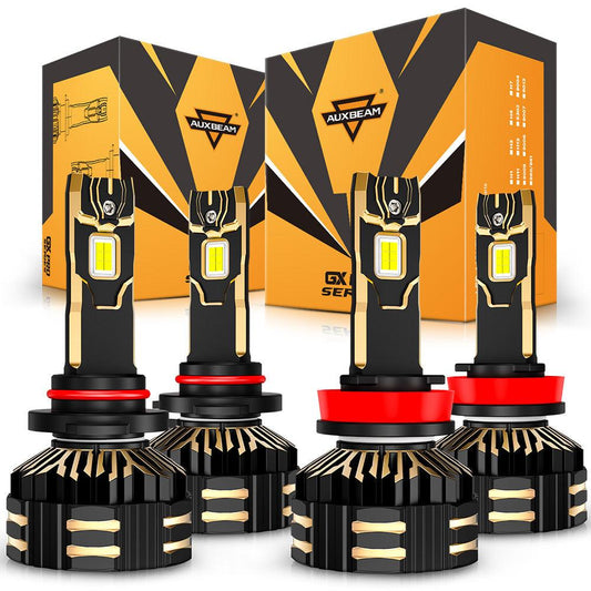 🆕9005+H11 Bombillas LED para faros delanteros 190W 35000LM Serie GX-PRO 6500K Blanco frío | 4 bombillas