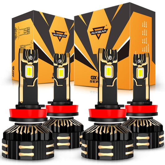 🆕Bombillas LED H11+H11 para faros delanteros 190W 35000LM Serie GX-PRO 6500K Blanco frío | 4 bombillas
