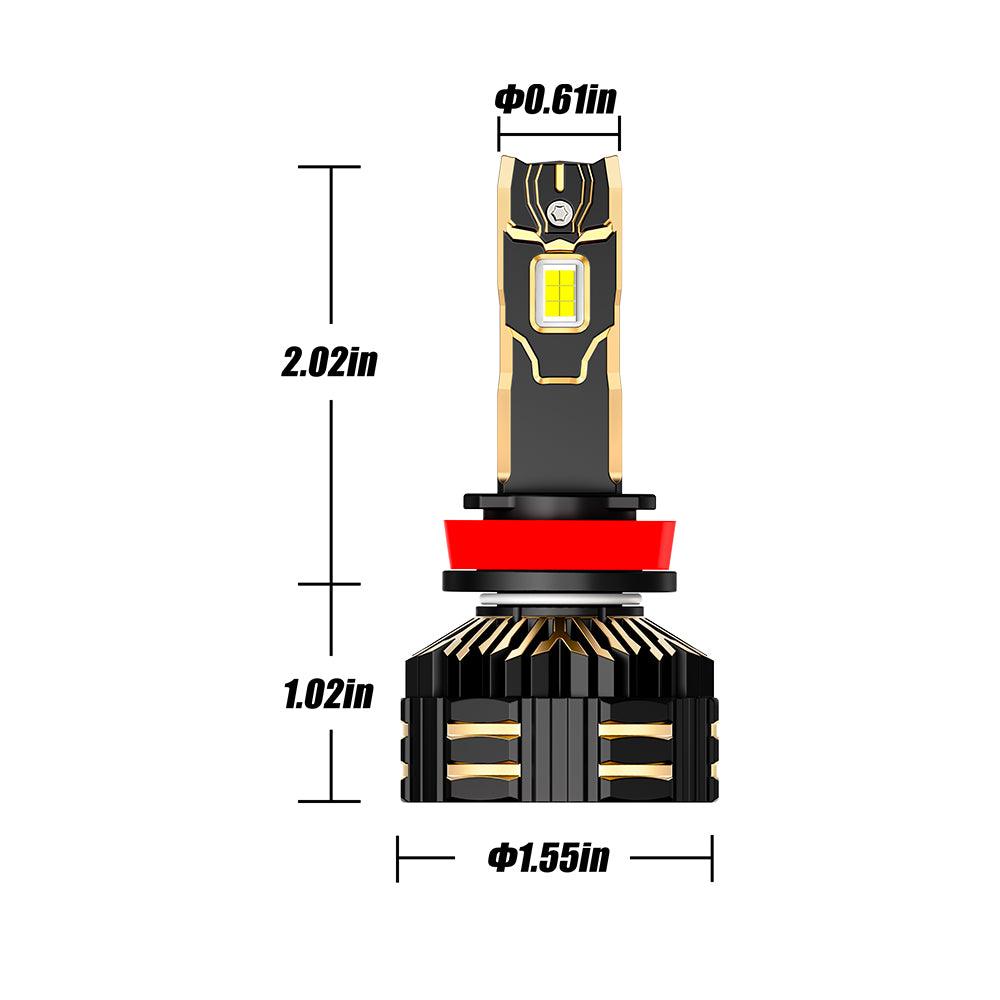 🆕Bombillas LED para faros delanteros H11/H9/H8/H16JP 240W 40000LM Serie GX-ULTRA 6500K Blanco frío | 2 bombillas