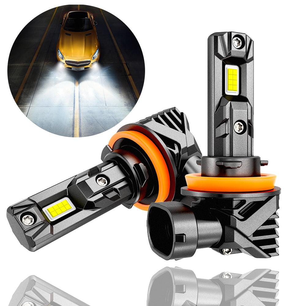 🆕Bombillas LED para faros delanteros/luces antiniebla H11+H11 Serie Q15 Sin ventilador e inalámbricas 60W 18000LM 6500K Blanco frío | 4 bombillas