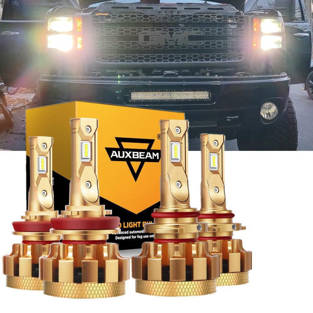 Para GMC Sierra 2500 HD F-16 Plus Series 2007-2014, bombillas LED Canbus integradas de grado automotriz, 14000 lm, paquete de luces altas y bajas.