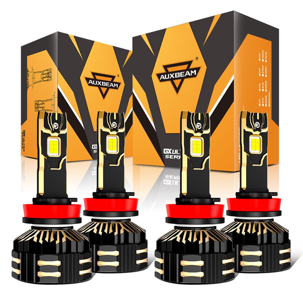 🆕Bombillas LED para faros delanteros H11+H11 240W 40000LM Serie GX-ULTRA 6500K Blanco frío | 4 bombillas
