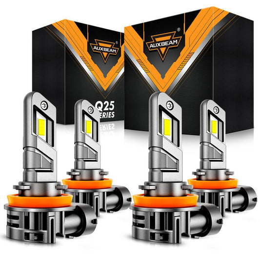 🆕Bombillas LED para faros delanteros H11+H11 Serie Q25 Tamaño real 1:1 70W 20000LM 6500K Blanco frío | 4 bombillas