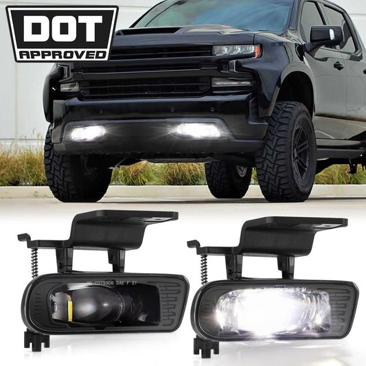(2pcs/set) 60W Feux Anti-Brouillard LED Homologués pour Chevrolet Silverado 1500/2500 1999 2000 2001 2002
