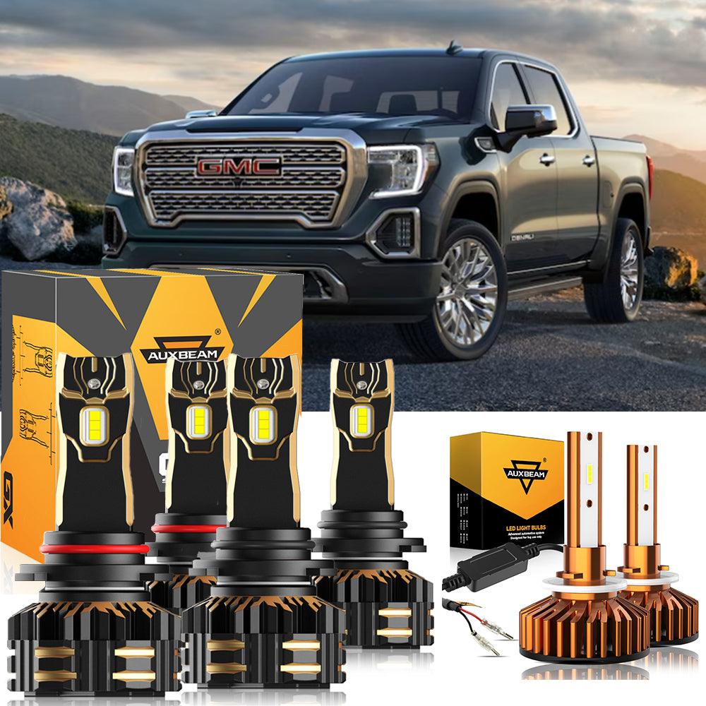Para GMC Sierra 1500 HD 2001-2002 9005 9006 Paquete de bombillas LED para faros delanteros