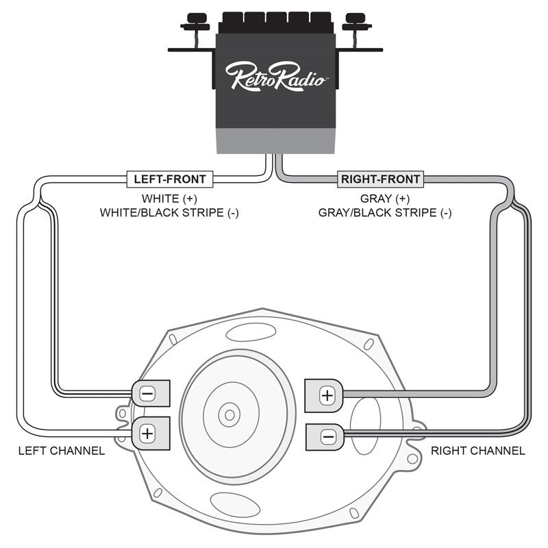 RETROSOUND DVC-Speaker with bracket for 1958-77 VW Beetle dashboard