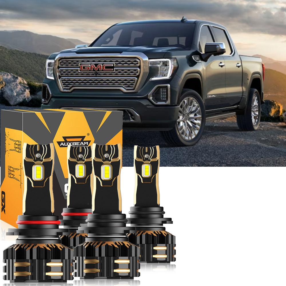 Para GMC Sierra 1500 HD 2001-2002 9005 9006 Paquete de bombillas LED para faros delanteros
