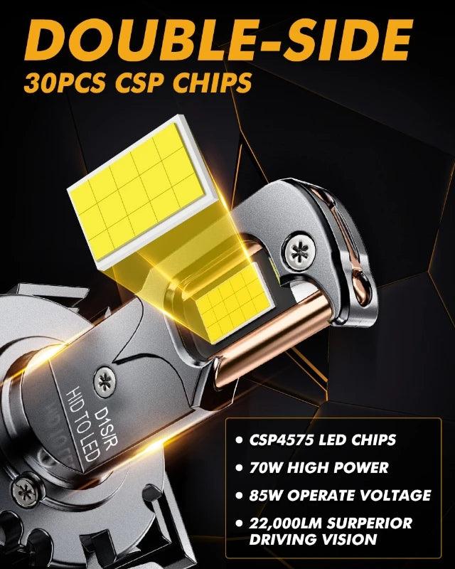 AUXBEAM D-PRO Series 70W High Power 22000LM LED Headlight Bulb for Hid Replacement