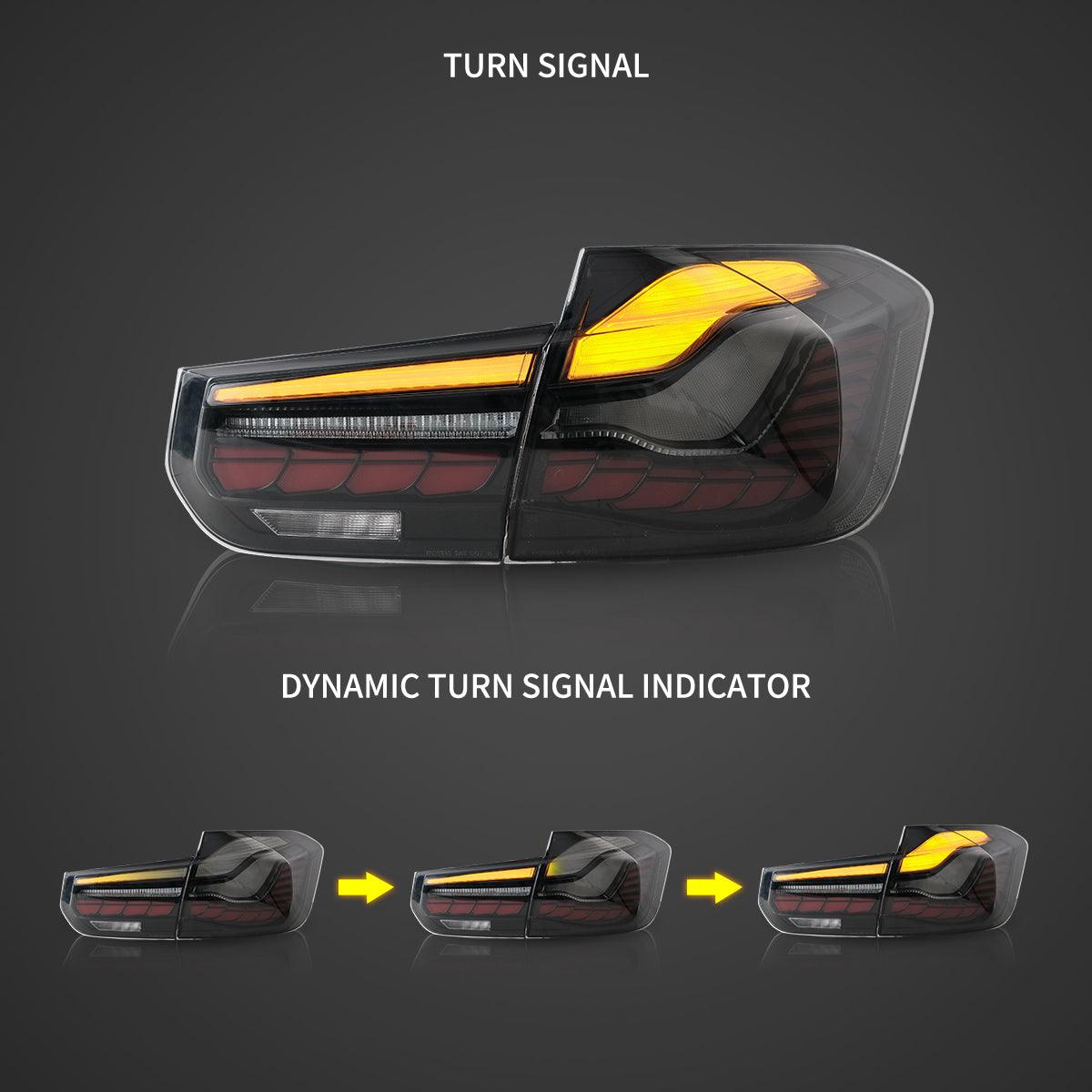 LED Tail Lights Assembly With Dynamic Welcome Light (GTS Style) For 2012-2019 BMW 3 Series 6th Gen (F30 F35 F80)