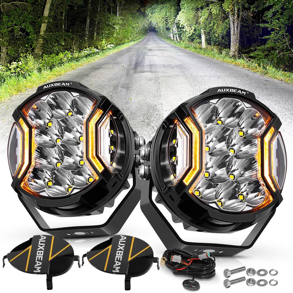 Serie V-ULTRA | Luces de cápsula blancas con tirador lateral LED de 5 pulgadas y 172 W con DRL ámbar