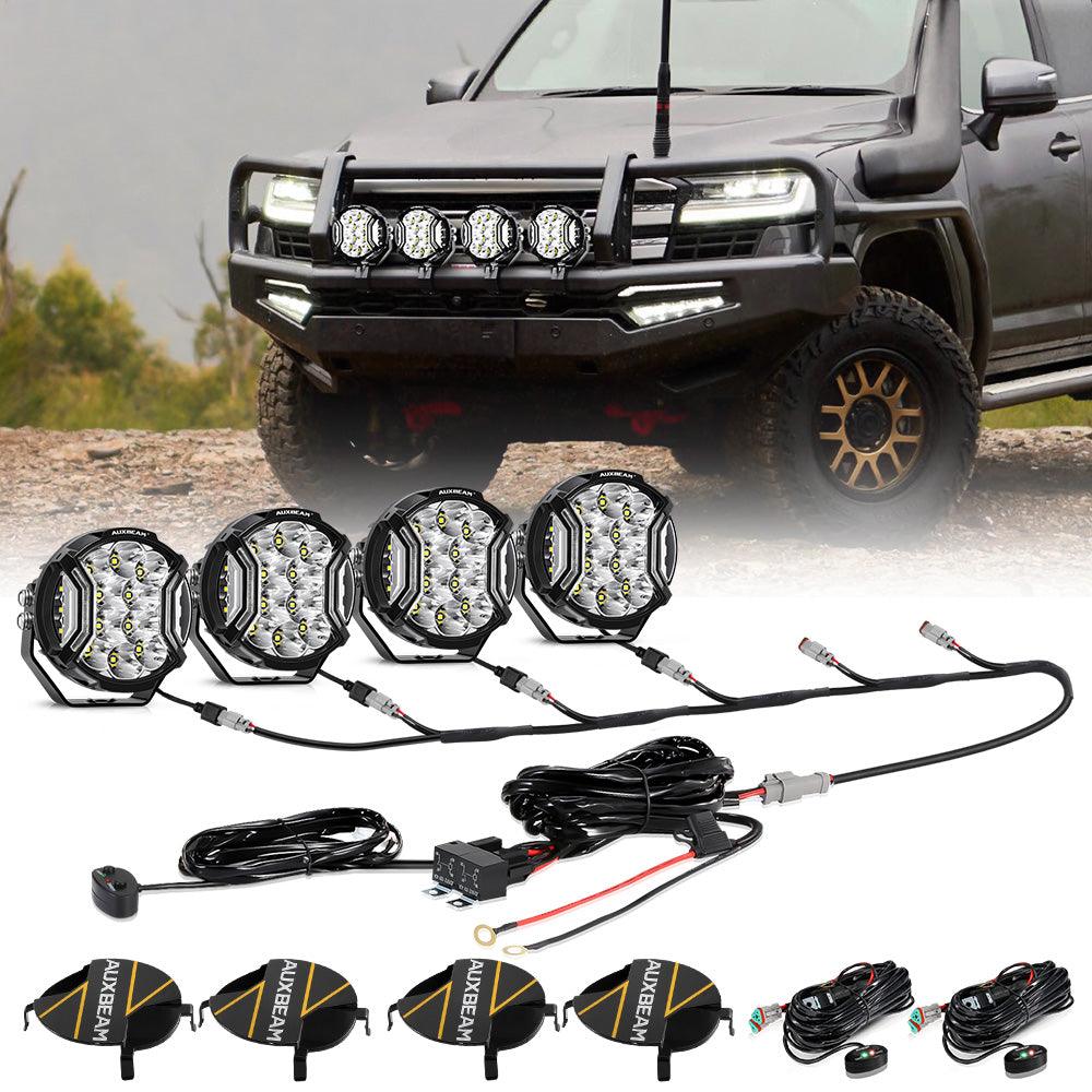 Serie V-ULTRA | Luces de cápsula blancas con tirador lateral LED de 5 pulgadas y 172 W con DRL ámbar