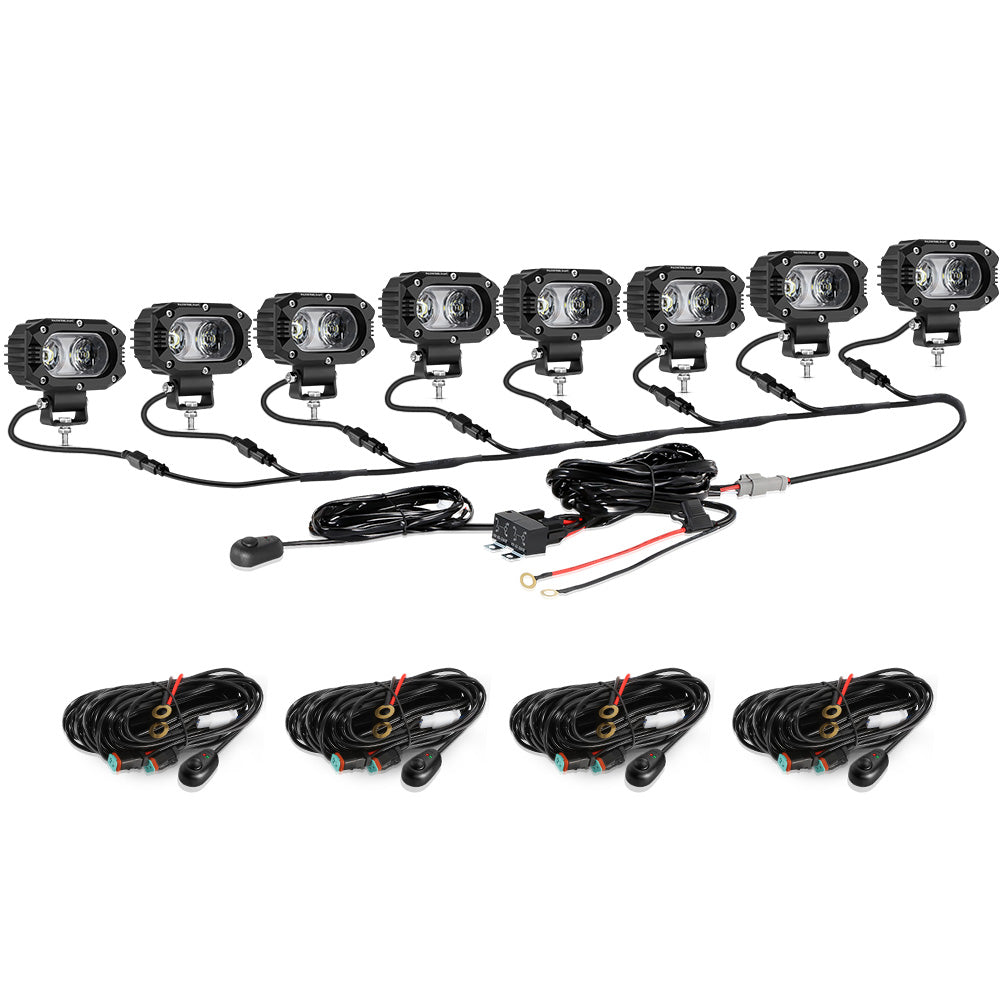 R4 Series 4 Inch 60W Lentille Corrugée 120° LED Pods