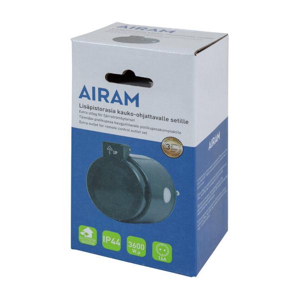 Airam remote control plug, IP44 / Max. 3600W - SPEED LIGHT