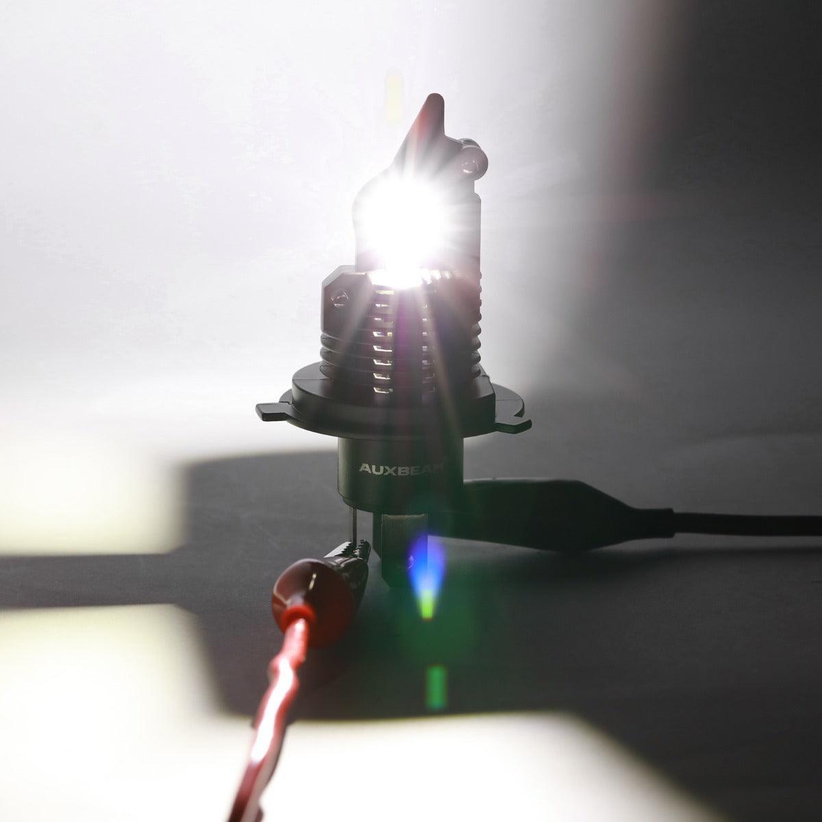 Fanless&Wireless 1:1 Halogen Size Q10 Series 8000ML 44W LED Headlight Bulbs 6500K Cool White