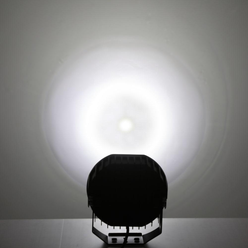 360-Ultra Series 8,5 pulgadas 220W LED Spot luz de conducción luces todoterreno con DRL blanco y luz de señal de giro ámbar