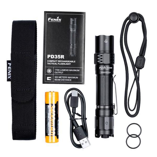 Flashlight Fenix PD35R, 1700 lm - SPEED LIGHT