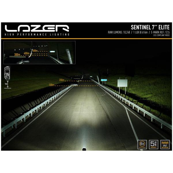 Auxiliary light Lazer Sentinel 7" Elite Parklight - Round / 18 cm / 116W / Ref. 12.5 - SPEED LIGHT