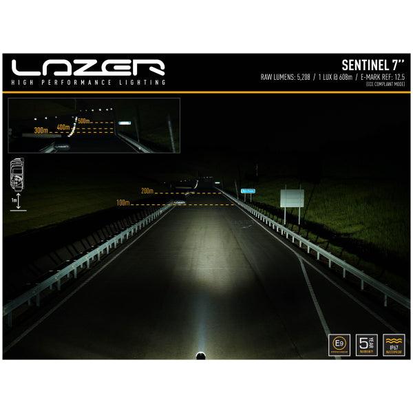Auxiliary light Lazer Sentinel 7" Standard - Round / 18 cm / 62W / Ref. 12.5 - SPEED LIGHT
