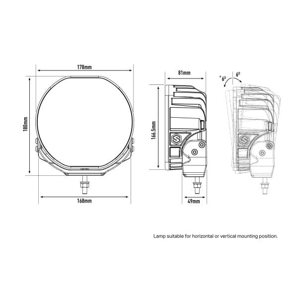 Auxiliary light Lazer Sentinel 7" Standard - Round / 18 cm / 62W / Ref. 12.5 - SPEED LIGHT