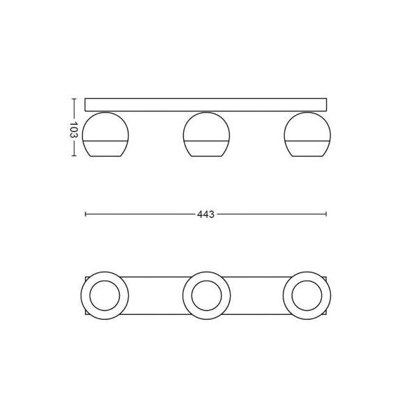 Ceiling light Philips Hue Buckram Triple, GU10 - SPEED LIGHT