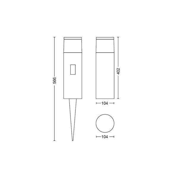 Garden lamp Philips Hue Calla Large WCA 24V, 2000-6500K - SPEED LIGHT