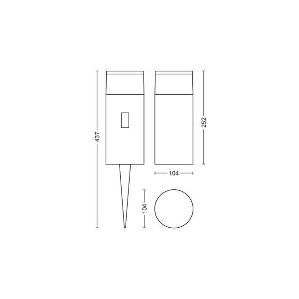 Garden lamp Philips Hue Calla WCA 24V, 2000-6500K - SPEED LIGHT