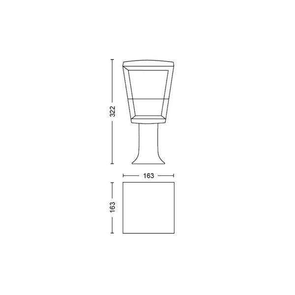 Garden lamp Philips Hue Econic WCA 15W, 2000-6500K - SPEED LIGHT