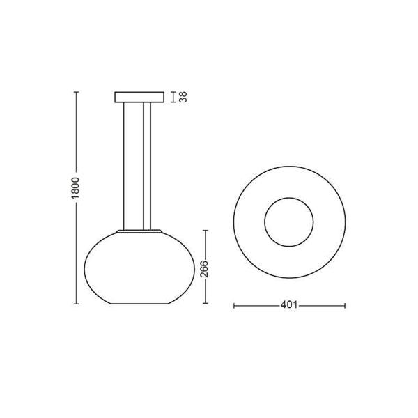 Pendant lamp Philips Hue Flourish WCA 31W, 2000-6500K - SPEED LIGHT