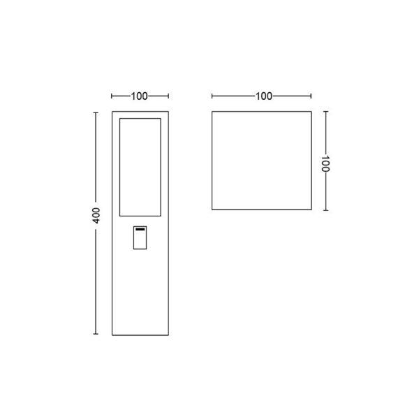 Bollard Philips Hue Impress WCA 8W, 2000-6500K - SPEED LIGHT