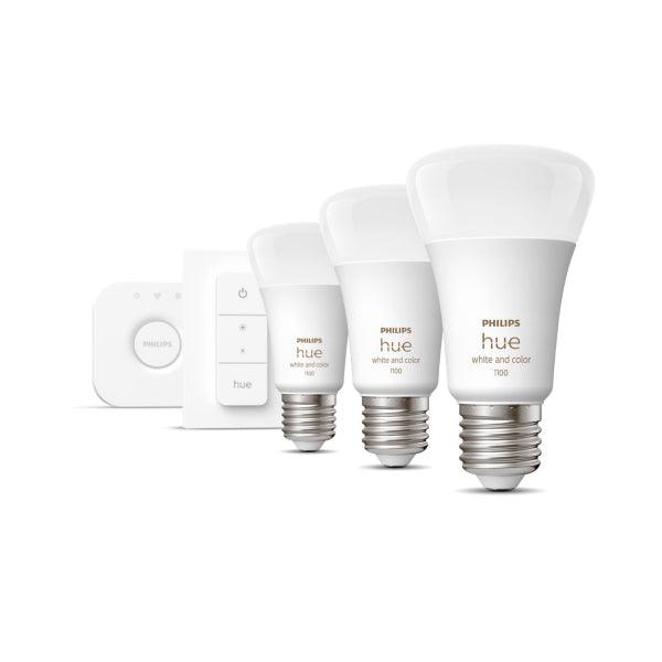Starter kit Philips Hue WCA, E27, 2000-6500K, 3 pcs + Bridge + Switch - SPEED LIGHT