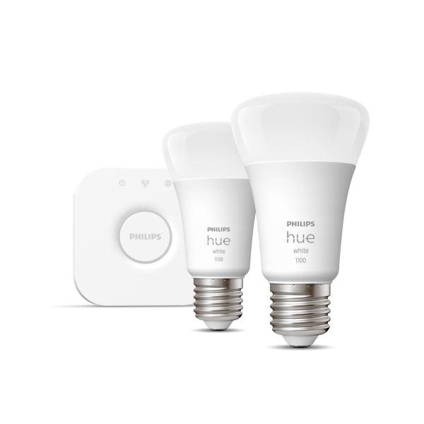 Starter kit Philips Hue White, E27, 2700K, 2 pcs + Bridge - SPEED LIGHT