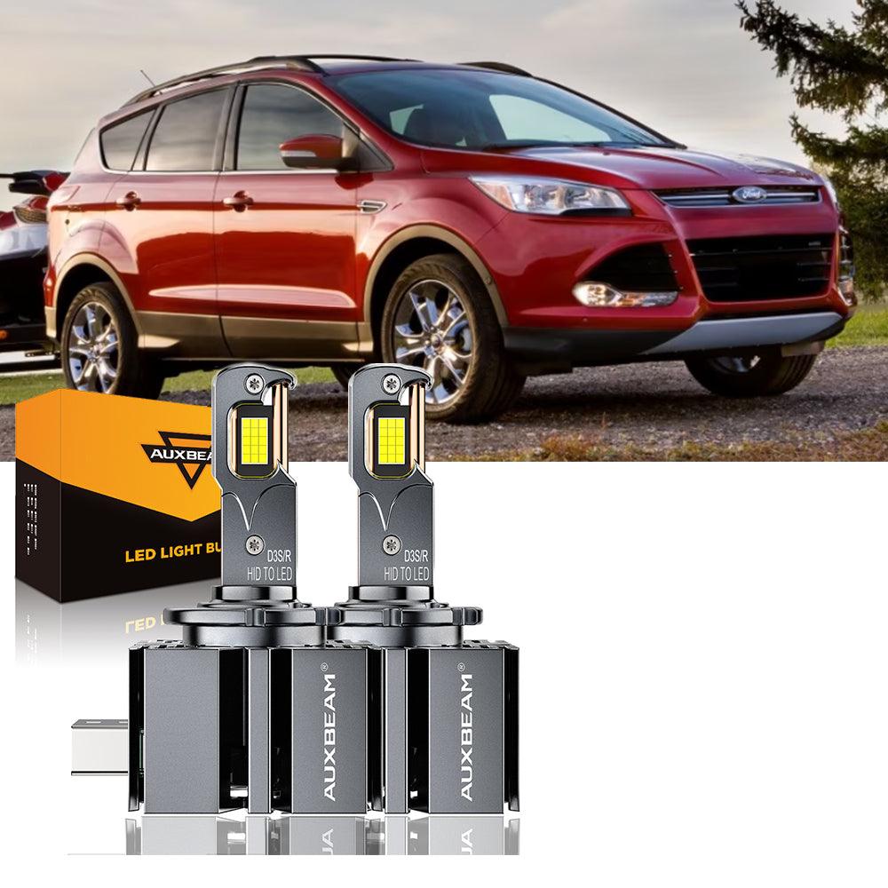 For 2013-2016 Ford Escape H1 D3S LED Headlight Bulbs Bundle with HID Headlamps 