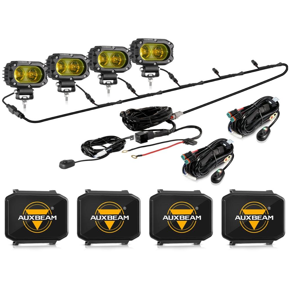 R4 Series 4 Pouces 60W LED Pods Lumière Ambre Flood Beam