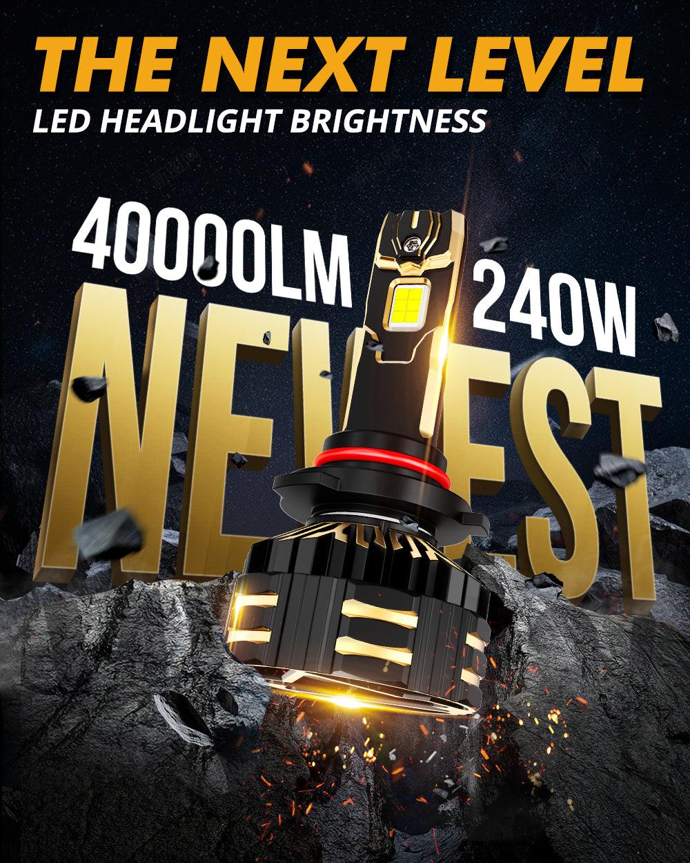 🆕9005+H11 Bombillas LED para faros delanteros 240W 40000LM Serie GX-ULTRA 6500K Blanco frío | 4 bombillas