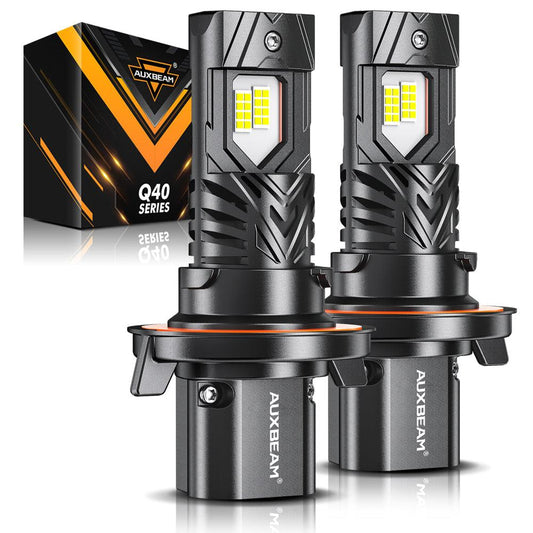 🆕Bombillas LED para faros delanteros H13/9008 Serie Q40 Brillo ultraalto 120W 30000LM 6500K Blanco frío | 2 bombillas 