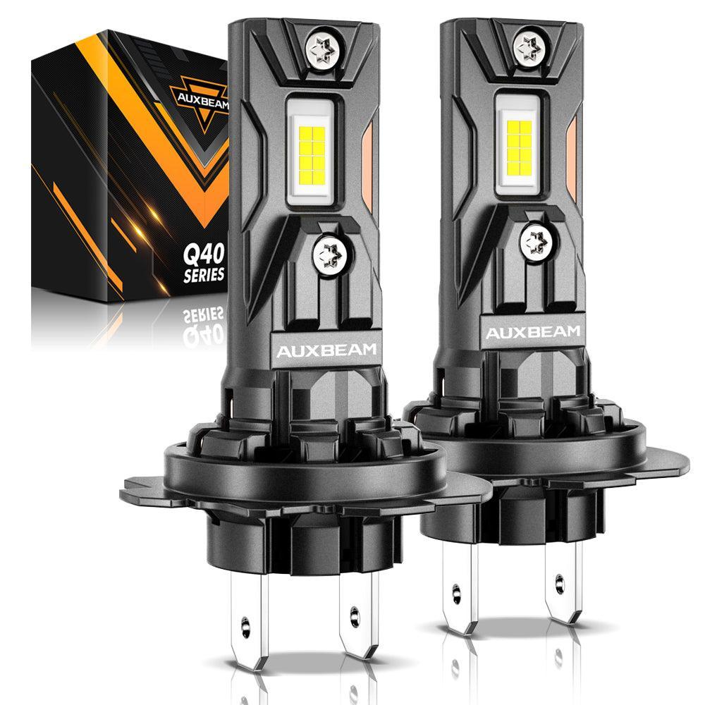 🆕Bombillas LED para faros delanteros H7 Serie Q40 Brillo ultraalto 80W 22000LM 6500K Blanco frío | 2 bombillas 