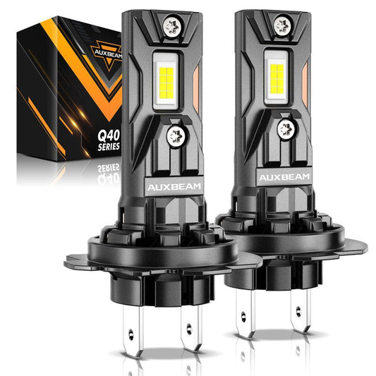 🆕Bombillas LED para faros delanteros H7 Serie Q40 Brillo ultraalto 80W 22000LM 6500K Blanco frío | 2 bombillas 