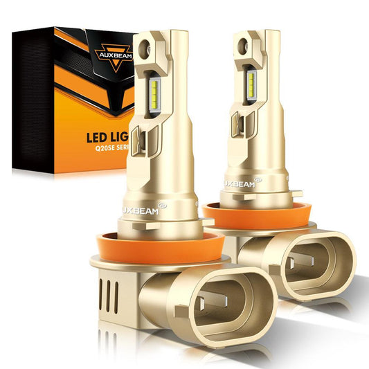 H11/H9/H8/H16JP LED Headlight Bulbs 60W 16000LM Q20-SE Series 1:1 OEM Factory Size 6500K Cool White | 2 bulbs