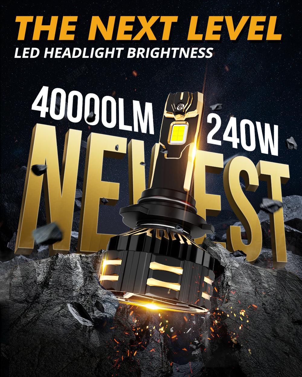 🆕9006/HB4 Bombillas LED para faros delanteros 240W 40000LM Serie GX-ULTRA 6500K Blanco frío | 2 bombillas 