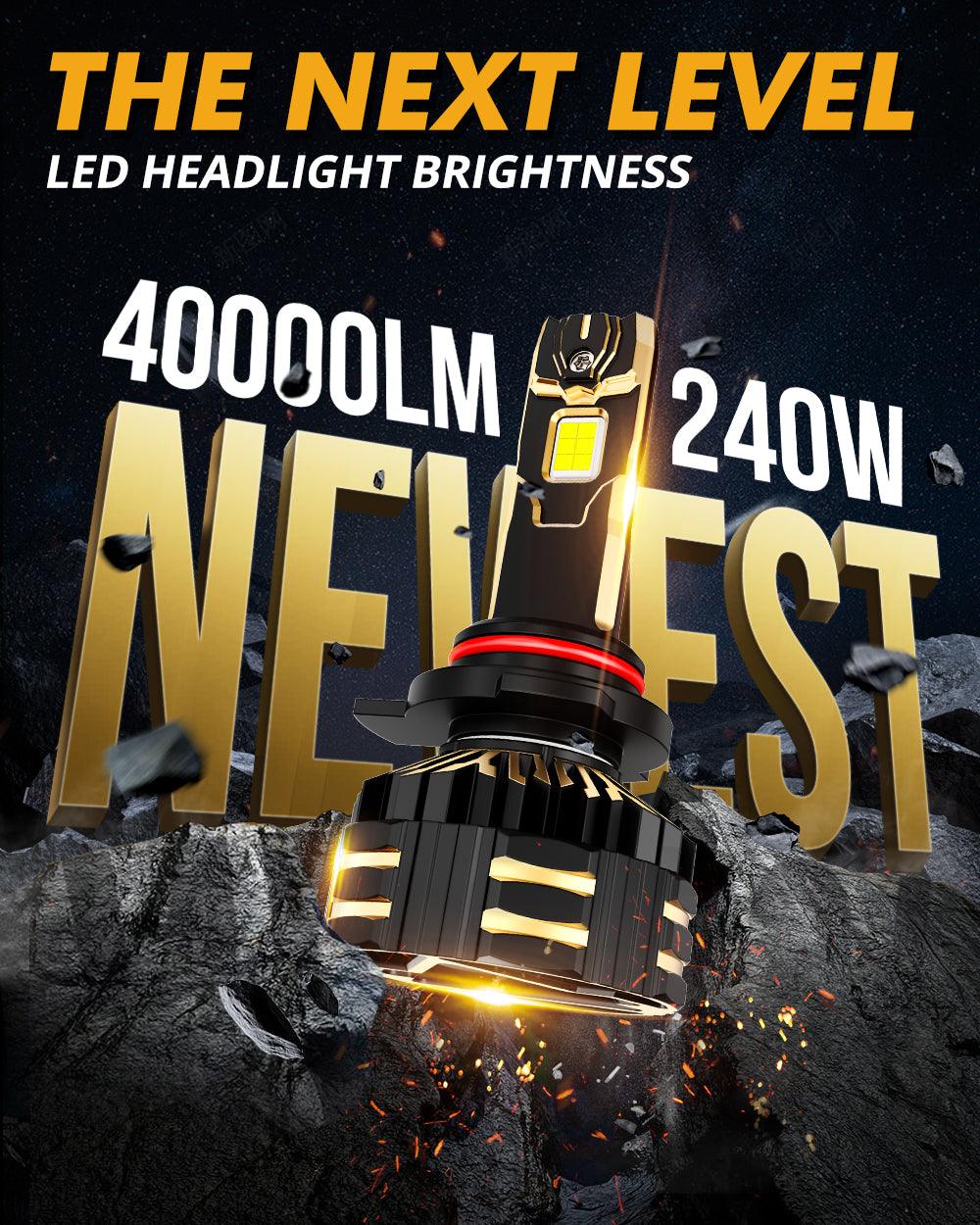 🆕9012/HIR2 Bombillas LED para faros delanteros 240W 40000LM Serie GX-ULTRA 6500K Blanco frío | 2 bombillas