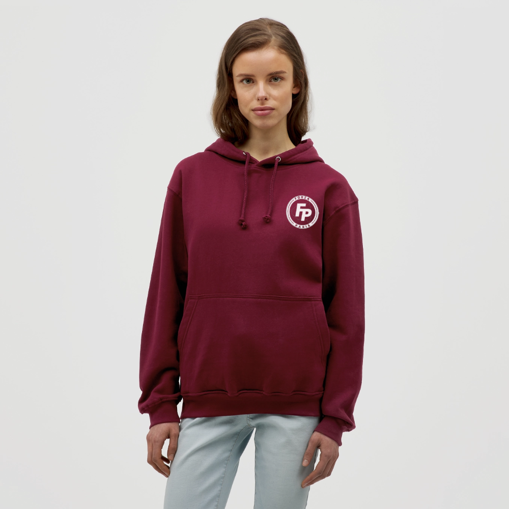 Sweat-shirt à capuche unisexe - bordeaux
