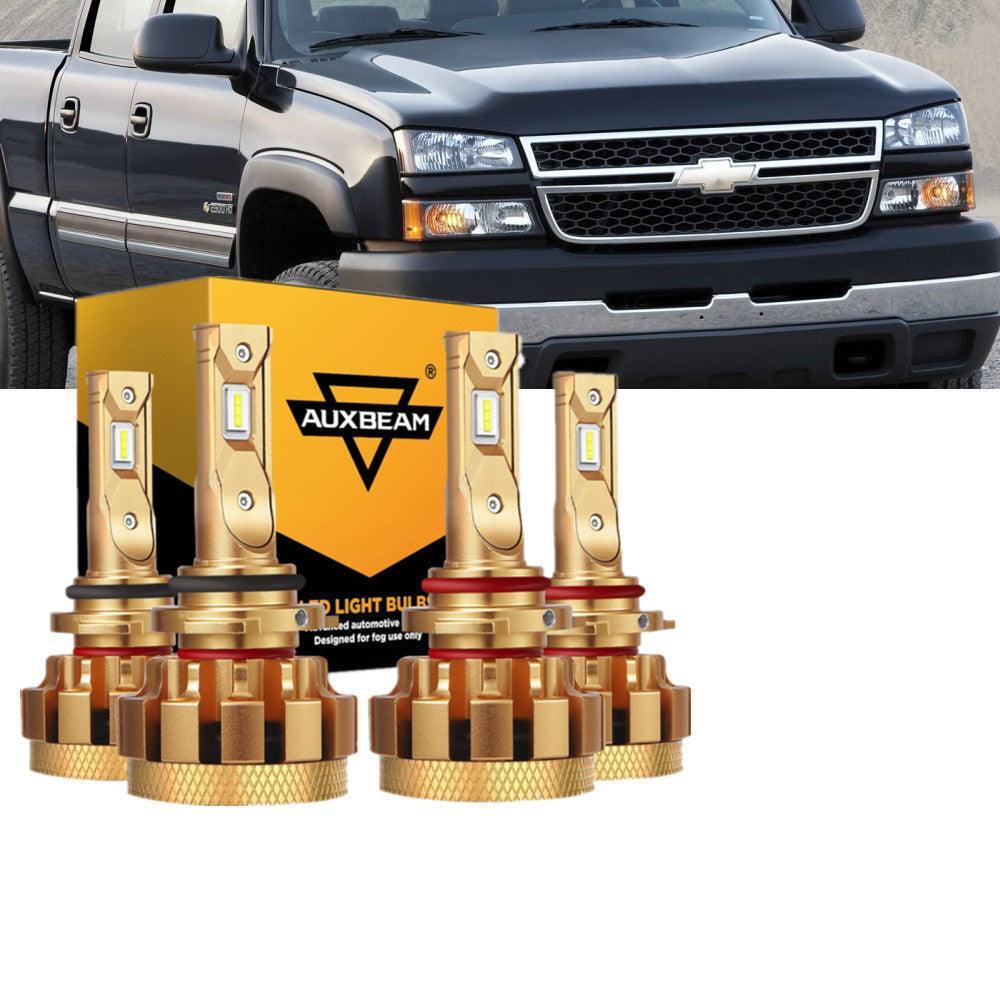 For 2001-2002 Chevrolet Silverado 2500 HD F-16 Plus Series Built-in Canbus Automotive Grade 14000LM LED Light Bulbs High Low Beam Bundle