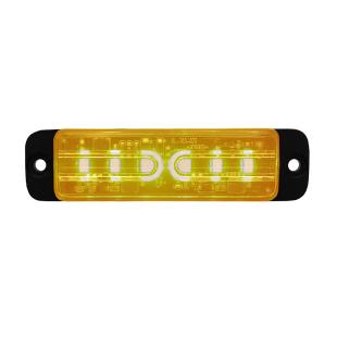 Orange LED Flash Light - 6 High Intensity LEDs 